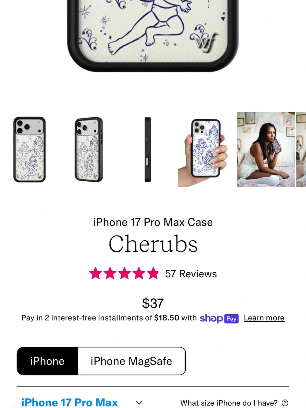 Wildflower Cherubs Case IPhone 17 Pro Max